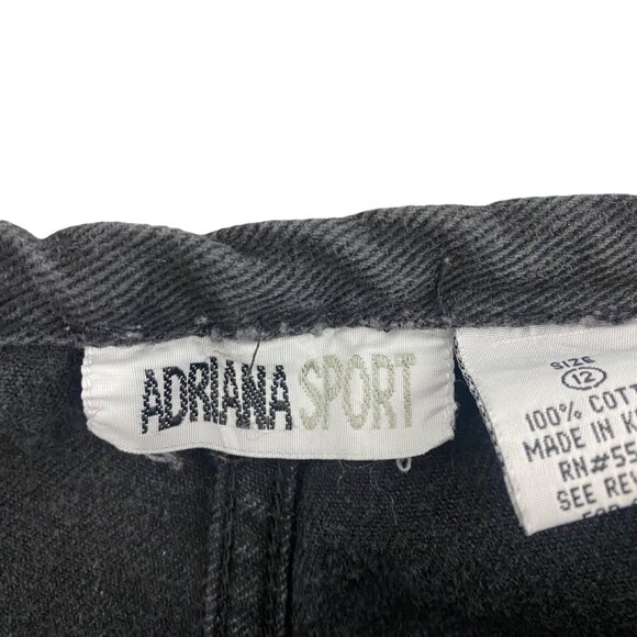 Y2K Jeans Wide Leg Button Fly 90s 100% Cotton Charcoal Black - Picture 12 of 15